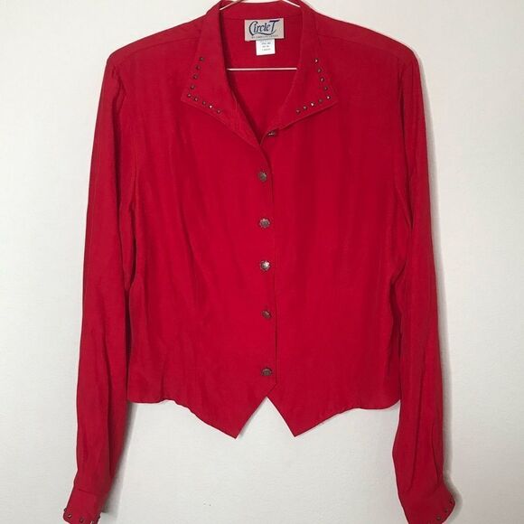 NWT vintage red western blouse - Picture 1 of 6
